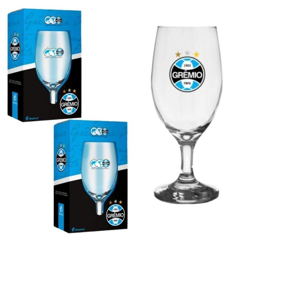Kit 2Un Taça Tulipa Vidro 330Ml Reforçado Vinho Chopp