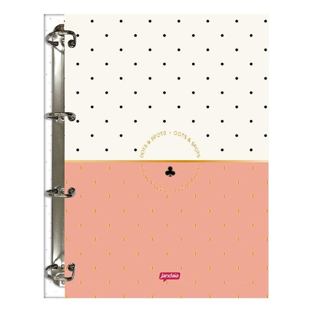 Fichário Caderno Argolado Dots e Spots 80 Folhas - Jandaia