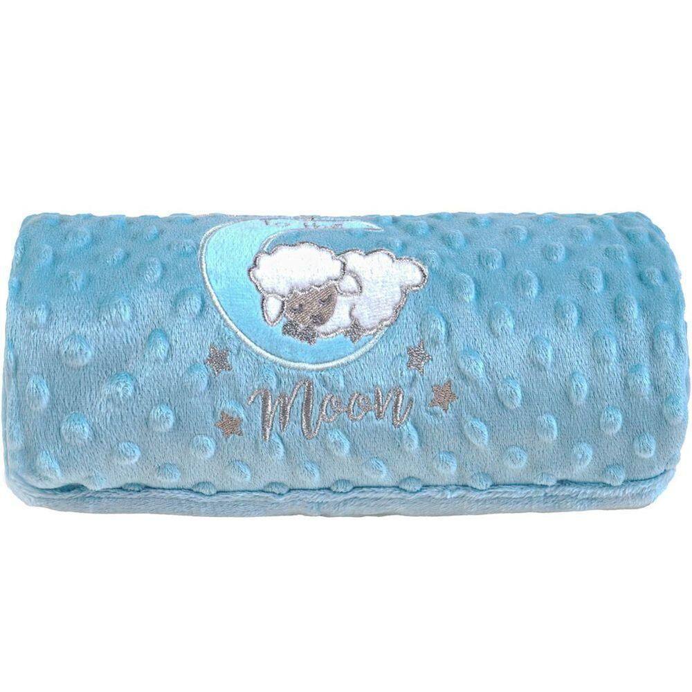 Manta Bebê Bene Casa Dots New 100x70cm Com Bordado Blue Ovelhinha