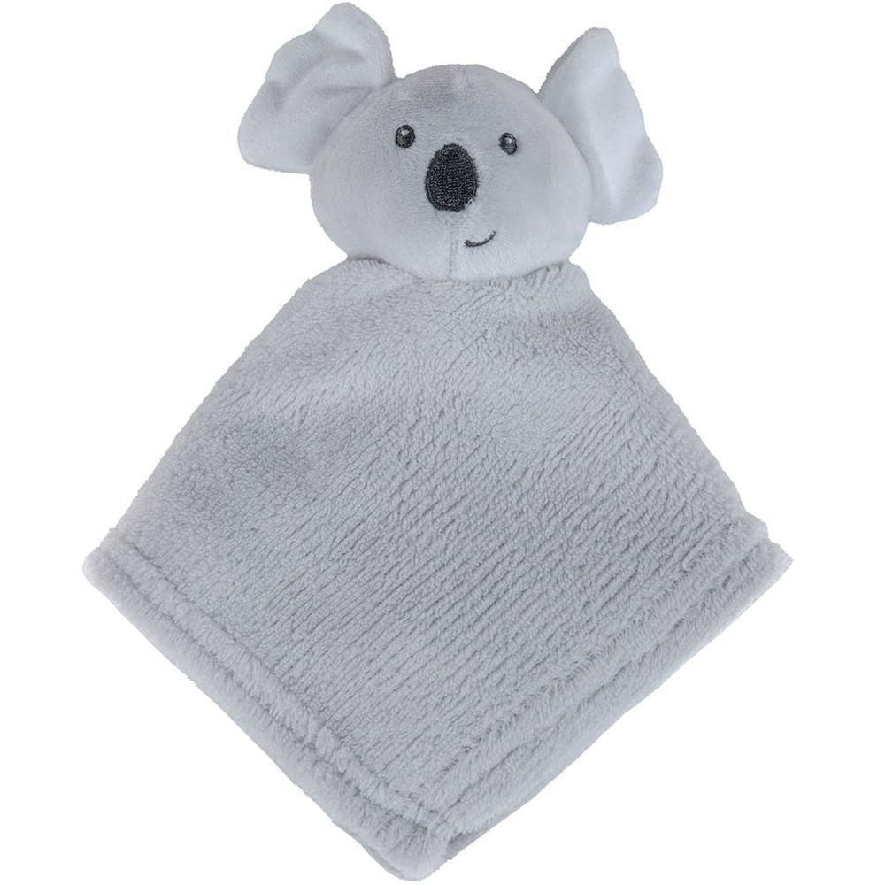 Naninha Para Meninos Coral Fleece 100% Poliéster 27x27cm Coala Cinza