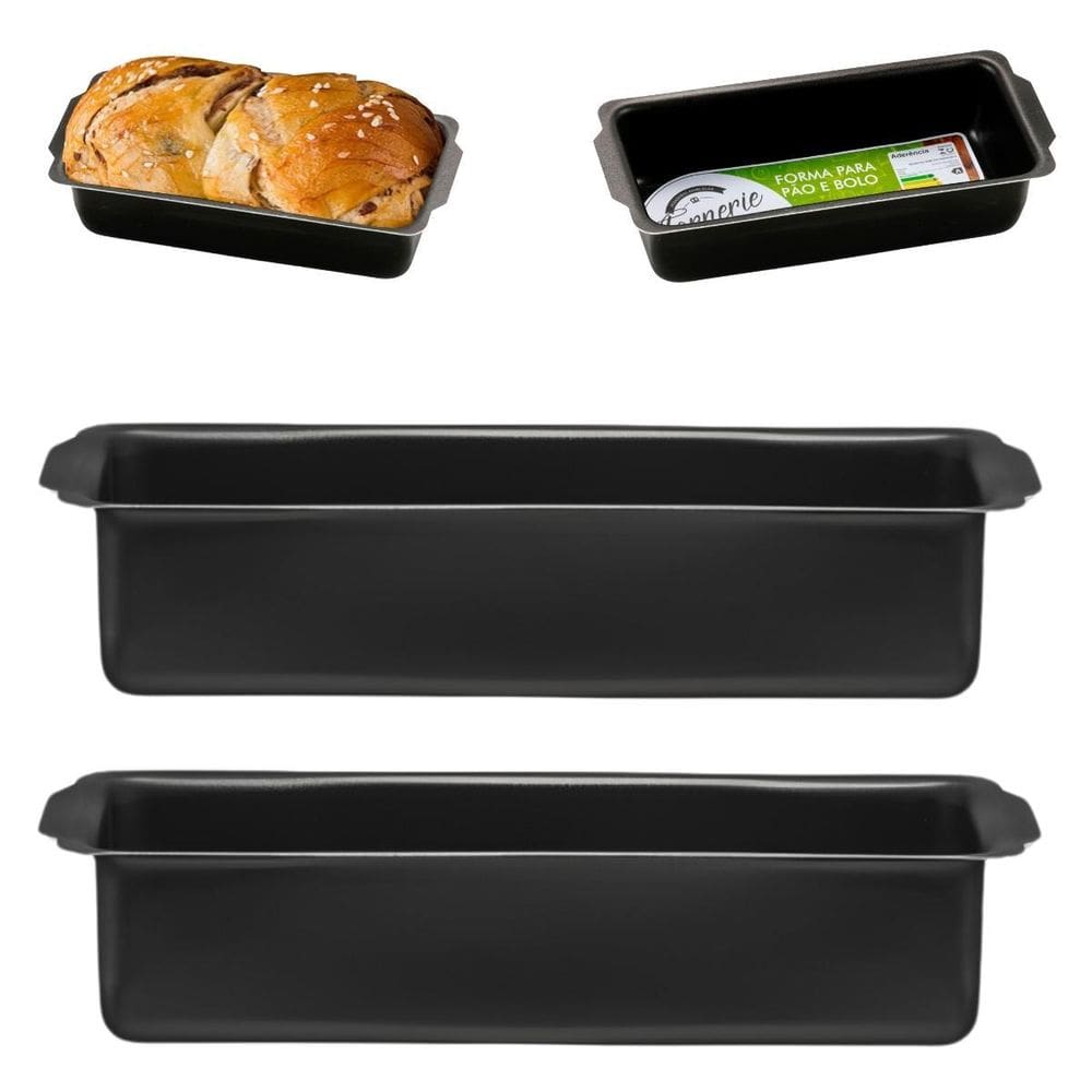 Assadeira De Pão Retangular Grande Antiaderente 2L 02 Un