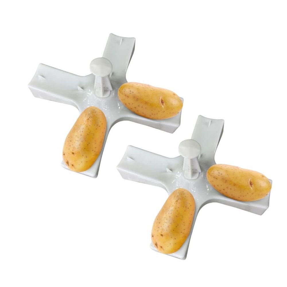 Kit 2 Bandeja Batatas Para Fazer No Micro-Ondas 18,5X18,5Cm