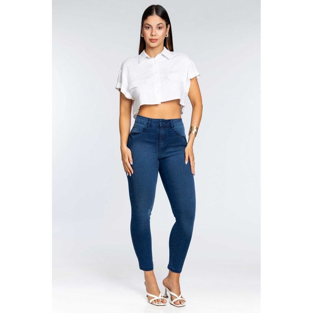 Calça Jeans Feminina Skinny Midi - 30853