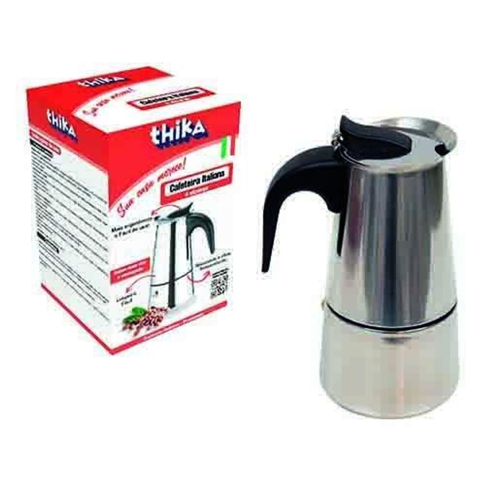 Cafeteira Tipo Italiana Para 4 Xicaras 200Ml - Inox