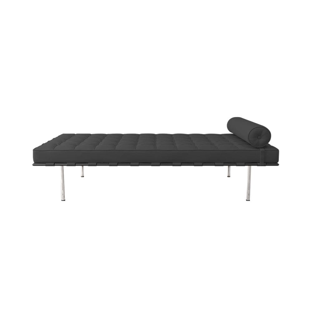 Couch Barcelona Inox em Sintetico Preto