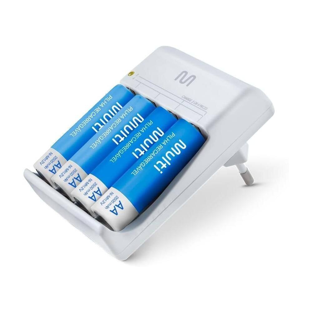 Carregador de Pilhas Multilaser c/ 4 Pilhas AA CB054