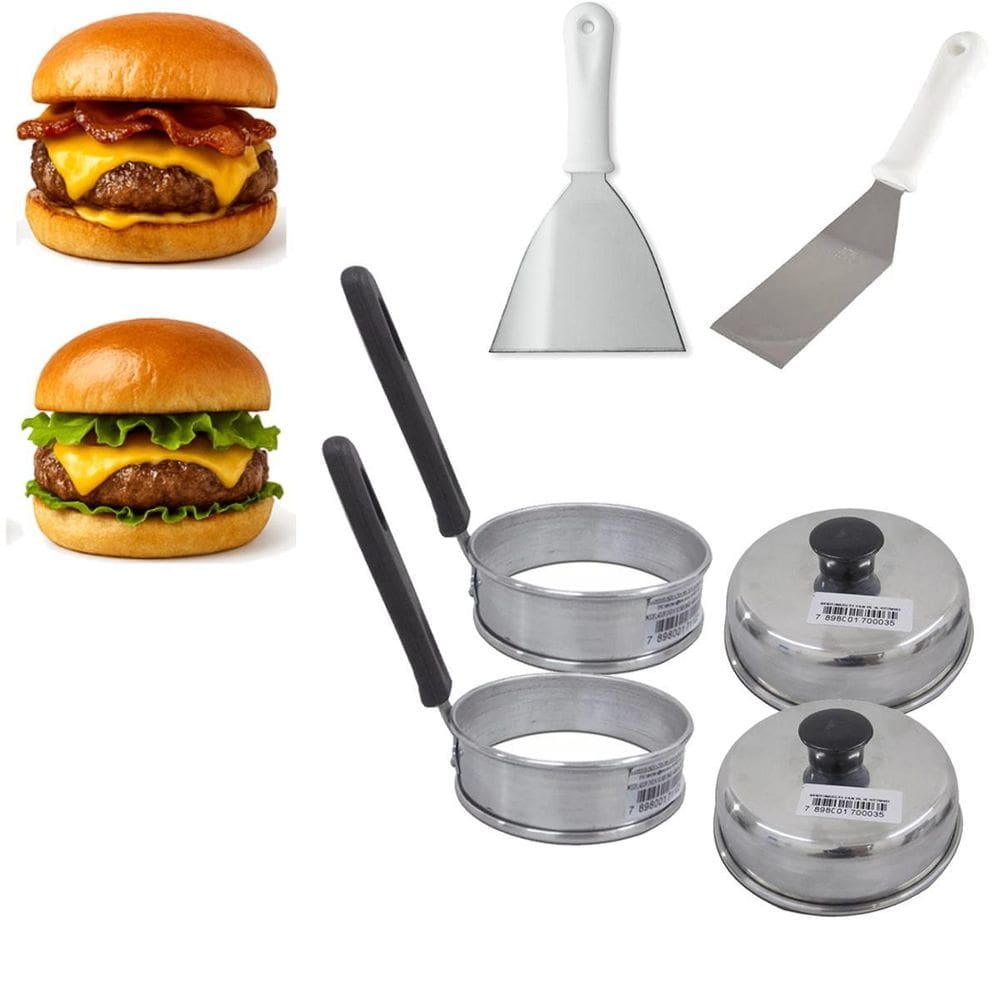 Kit 6 Peças Lanchonete Hamburgueria Chapa Lanche Hambúrguer
