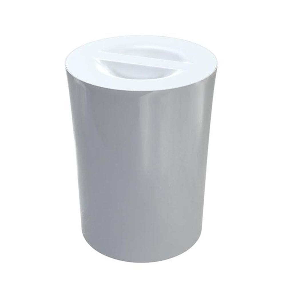 Lixeira Premium Redonda 10 Litros Branca Metasul