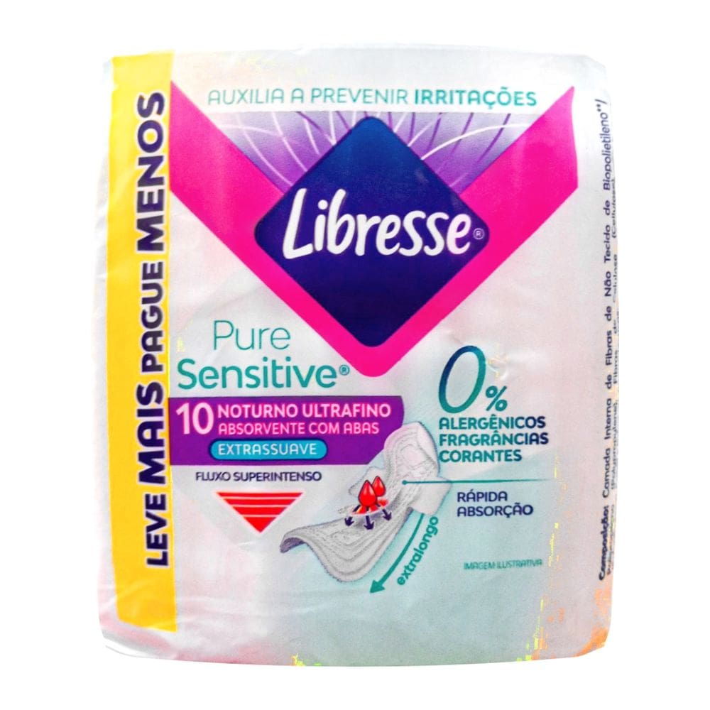 Absorvente Libresse Ultrafino Noturno C/10