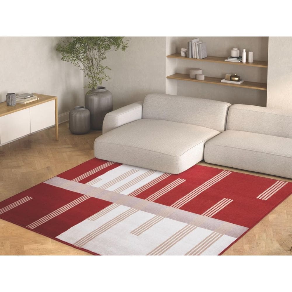 Tapete Sala 150X200 Cm Renaissance Liberia Vermelho Quadros