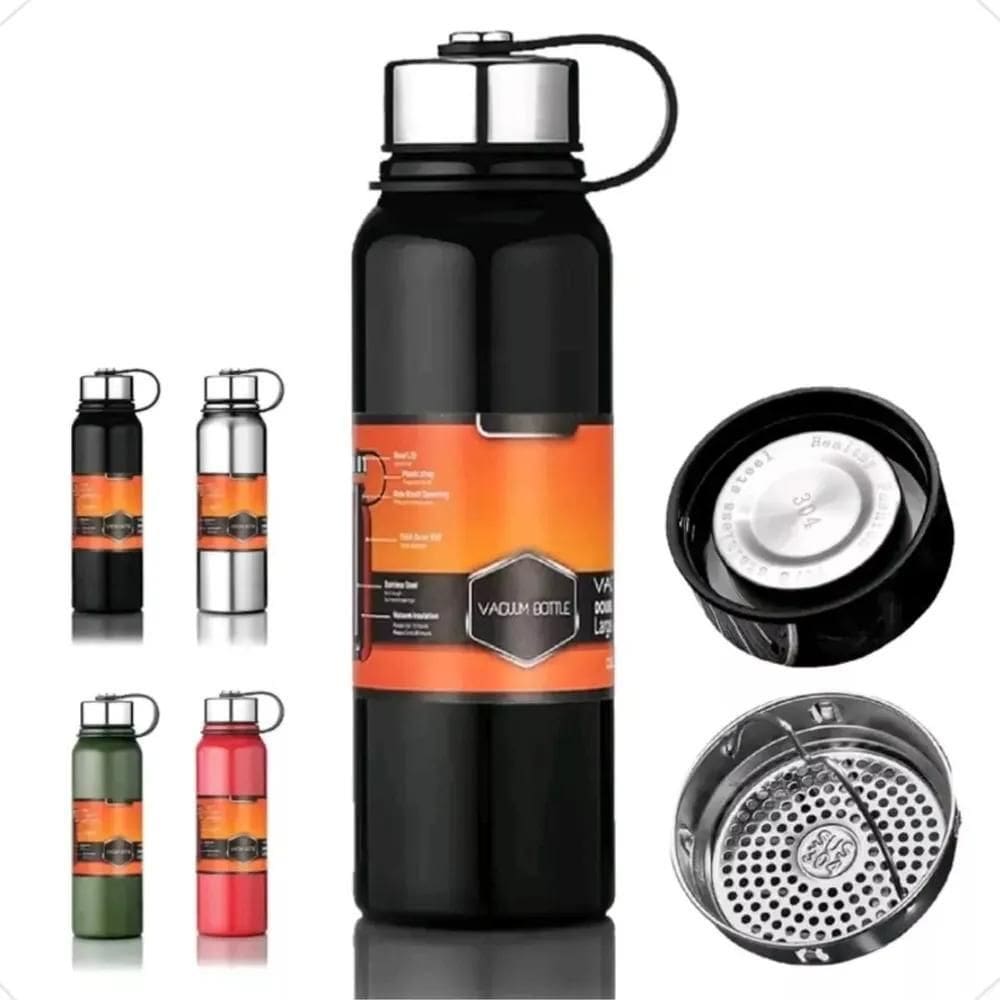 2X Garrafa Térmica Aço Inox A Vacuum Bottle Água Suco 1100Ml