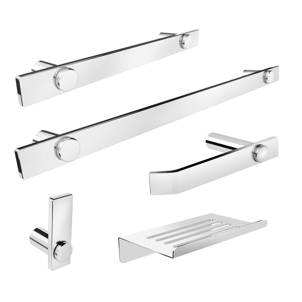 Kit Acessórios Banheiro 5 Peças Alto Brilho 2180Pm