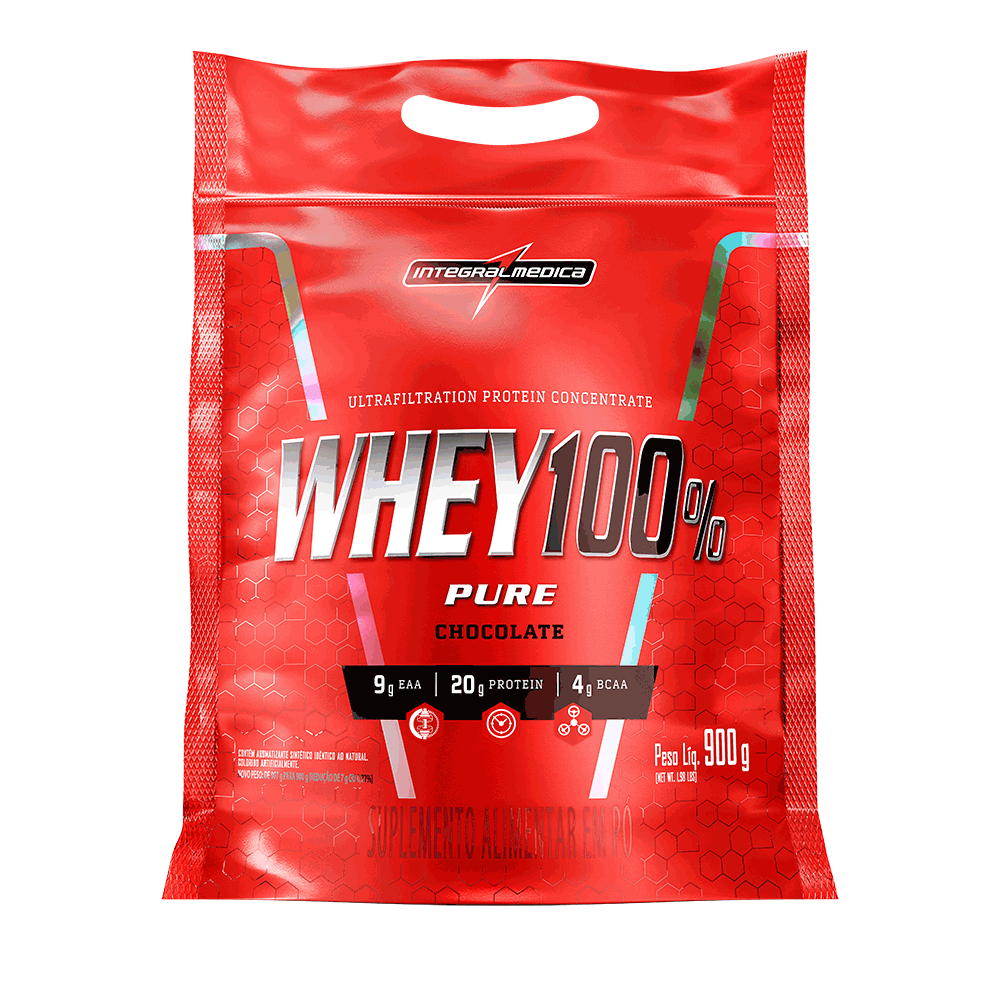 Proteína Concentrada Integralmedica Whey 100% Pure 900g