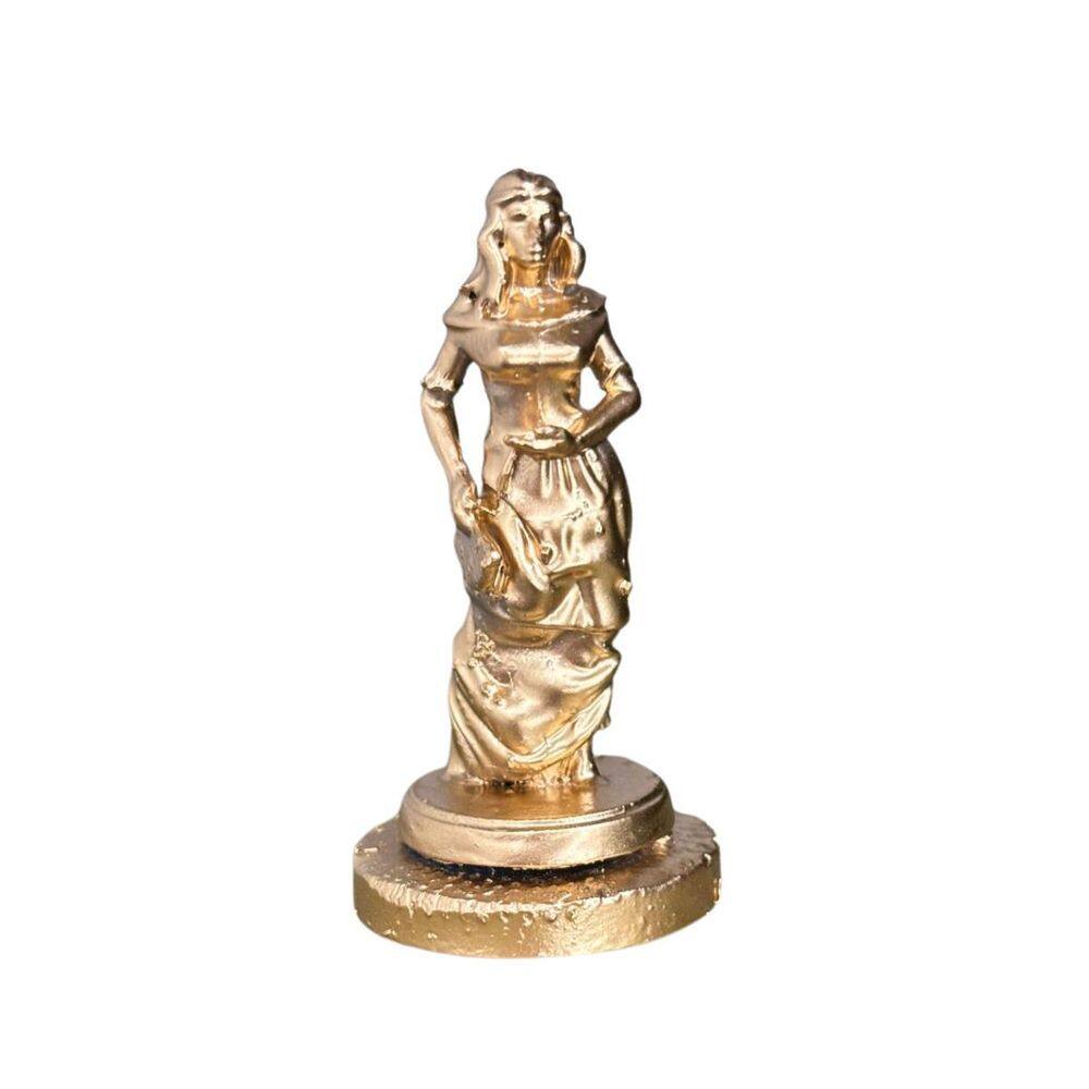 Miniatura Religiosa Orixás E Guias Em Resina 3D Dourada 5 Cm