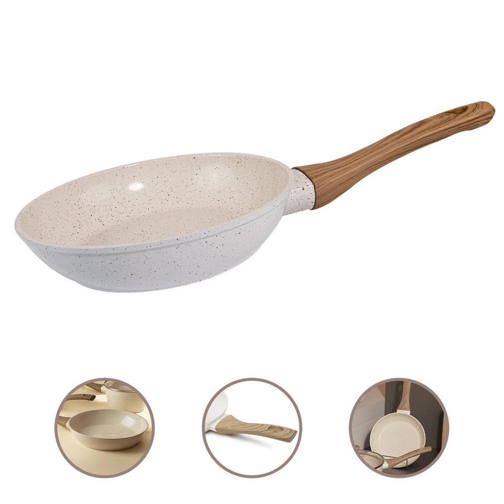 Frigideira 20Cm Antiaderente Cerâmica Fundo Triplo - Marmol