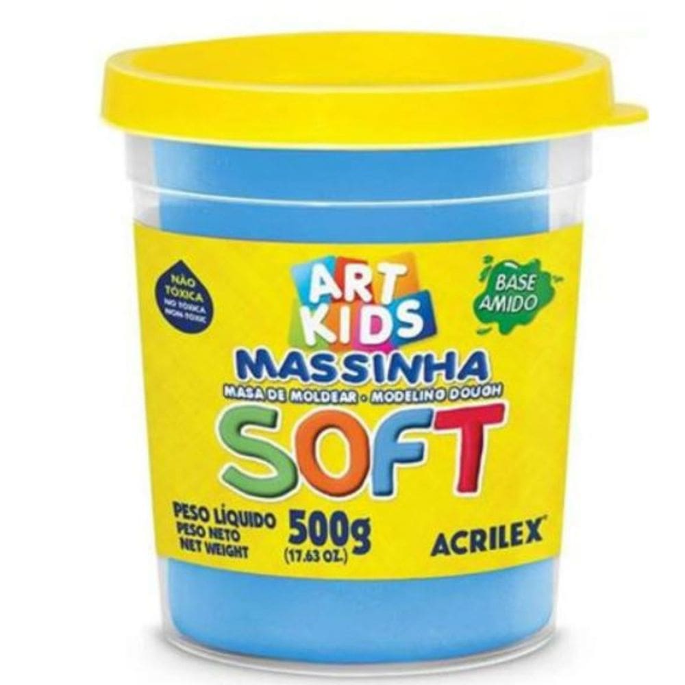 Massa para Modelar Soft Azul 500g Acrilex