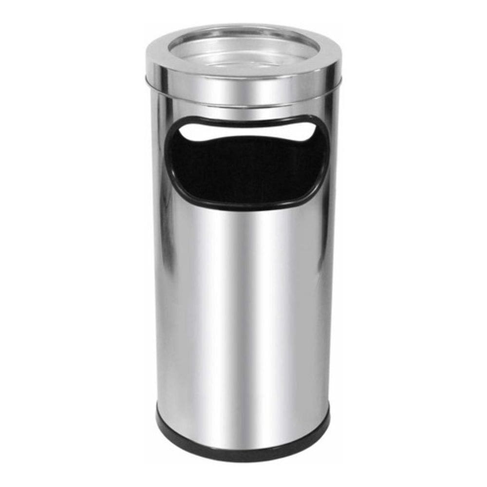 Cinzeiro Lixeira Em Aço Inox Com Aro Inox 22L