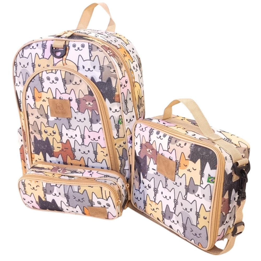 Kit Mochila Escolar Infantil Completo Menina Menino Bolsa