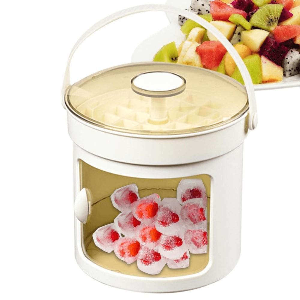 Máquina Balde De Fazer Cubos Com Pinça De Gelo Bandeja Luxo