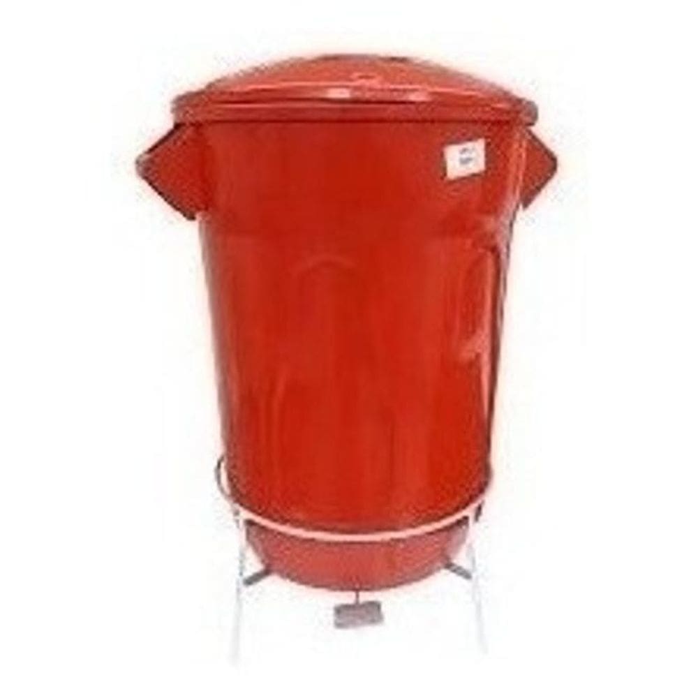 Cesto Lixeira Plástico Pedal Com Armação Em Aço 60 Litros