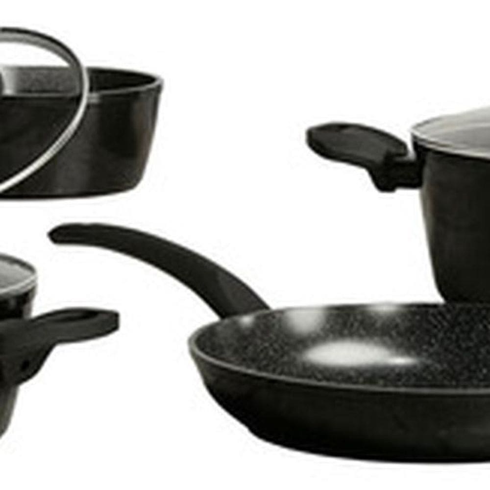 Conjunto 4 Panelas Ceramica Antiaderente Stone Preta Jomafe