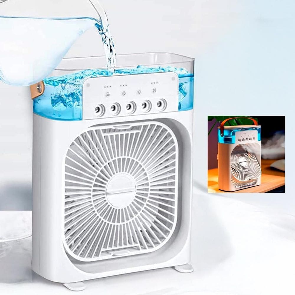 Mini Ventilador Silencioso Portátil Com Purificador De Ar