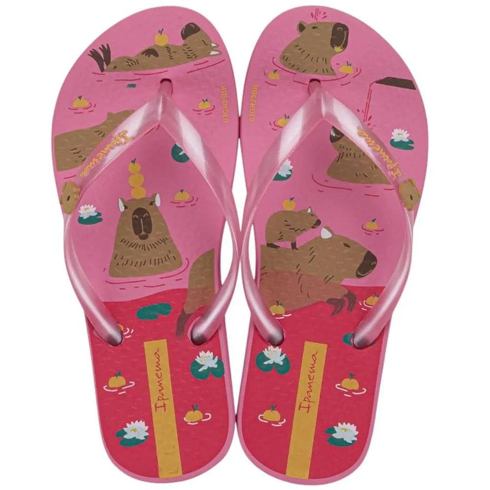 Chinelo Feminino Moderno Estampado V25 Capivara Ipanema