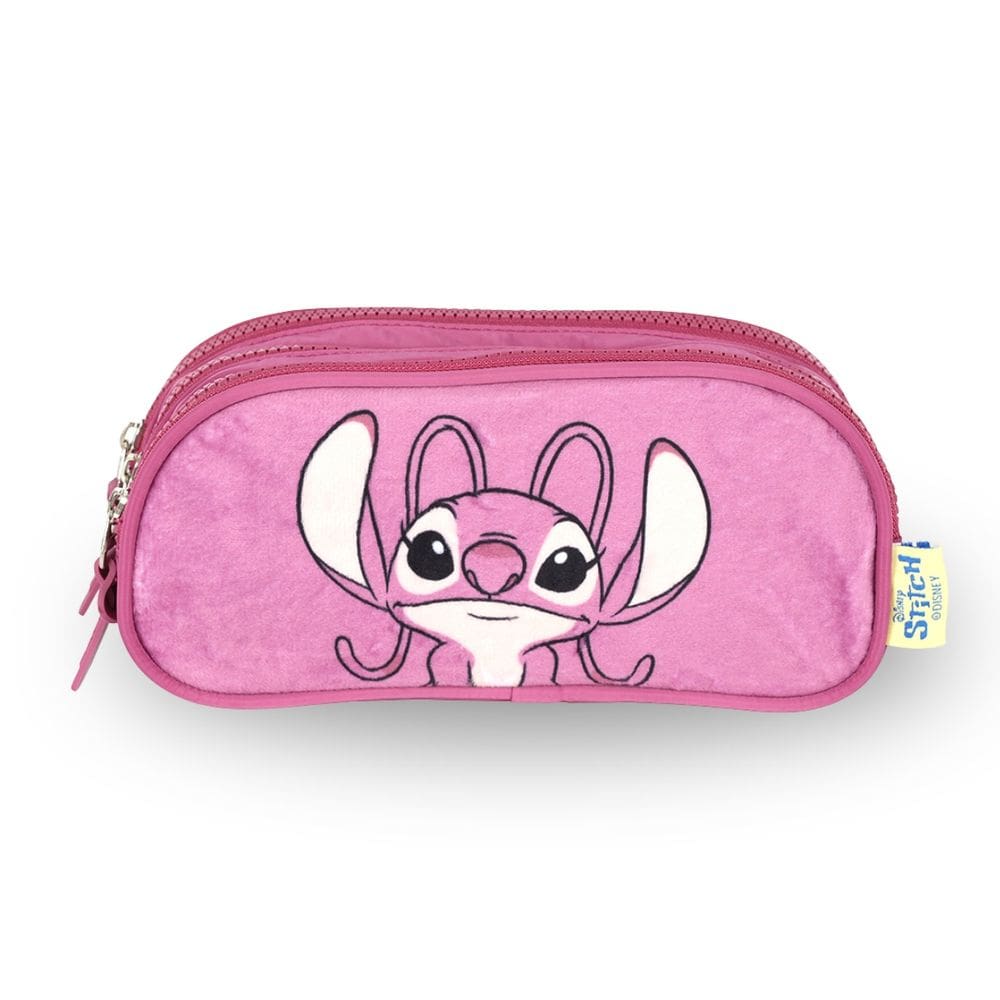 Estojo de Pelúcia Triplo Escolar Stitch Disney Meninas