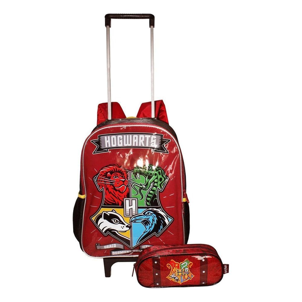 Mochila Escolar de Rodinhas Harry Potter - Resistente