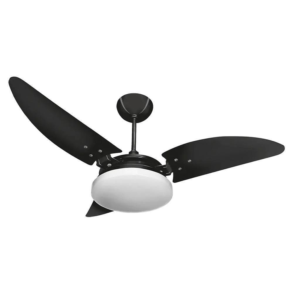 Ventilador De Teto Nina Plafon Led 3 Pás Preto 220V Ventex