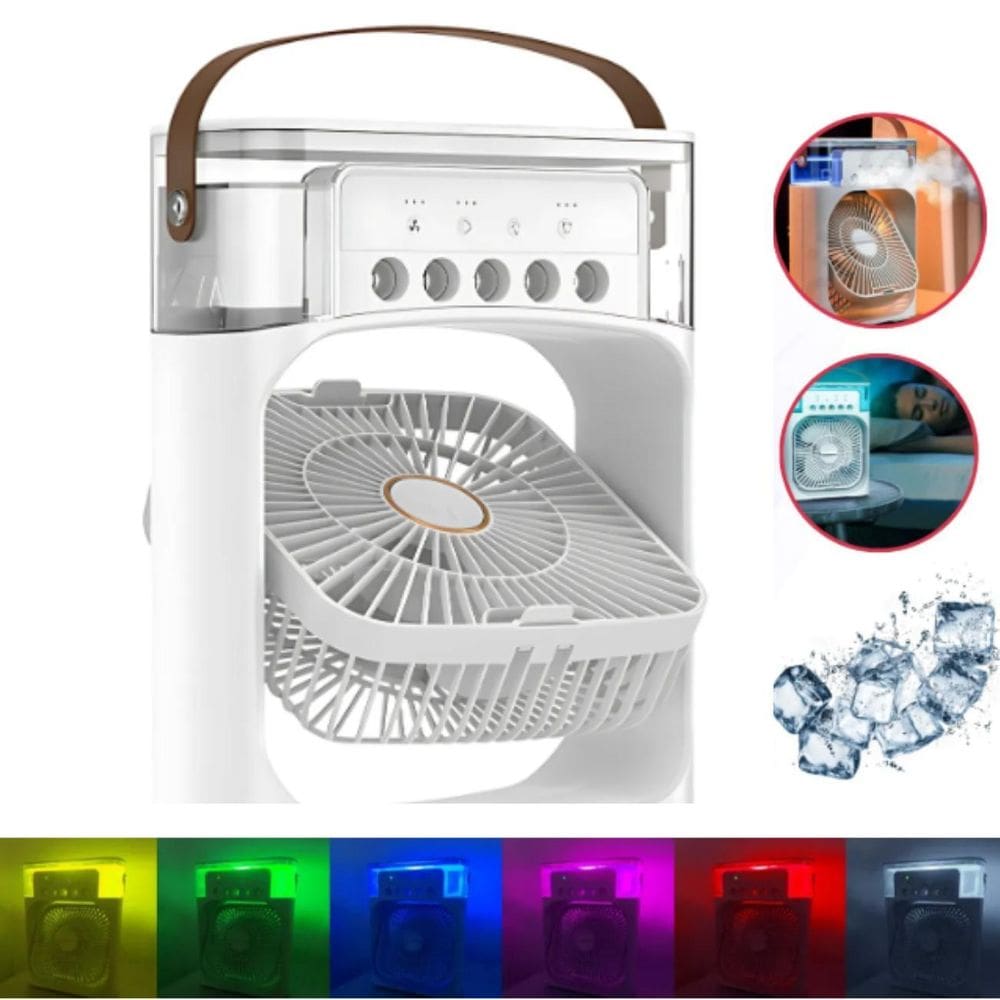 Mini Ventilador Portátil Com Função Gelo E Água