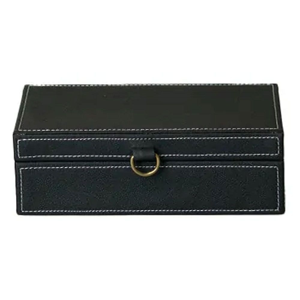 Caixa Decorativa Com Revestimento Luxo Preto