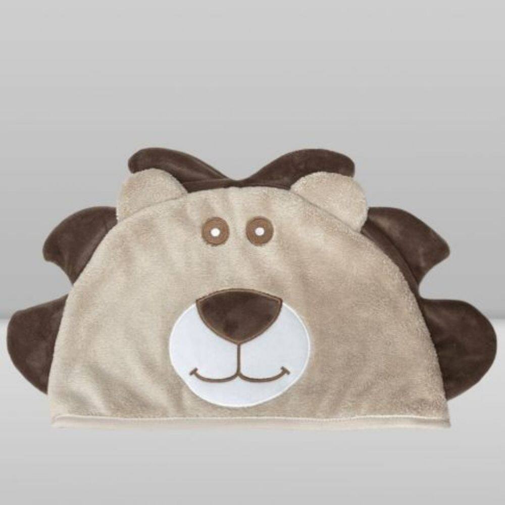 Toalha de Banho Animada Leão Bege - Laço Bebê