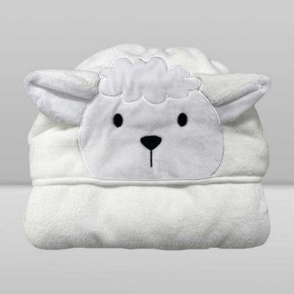 Toalha de Banho Baby com Capuz Ovelha 140X70 - Laço Bebê