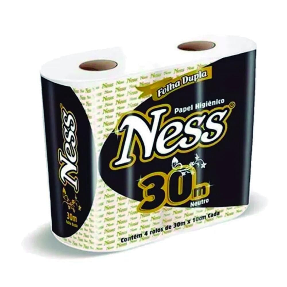 Papel Higiênico Folha Dupla Ness Com 4 Rolos De 30 Metros