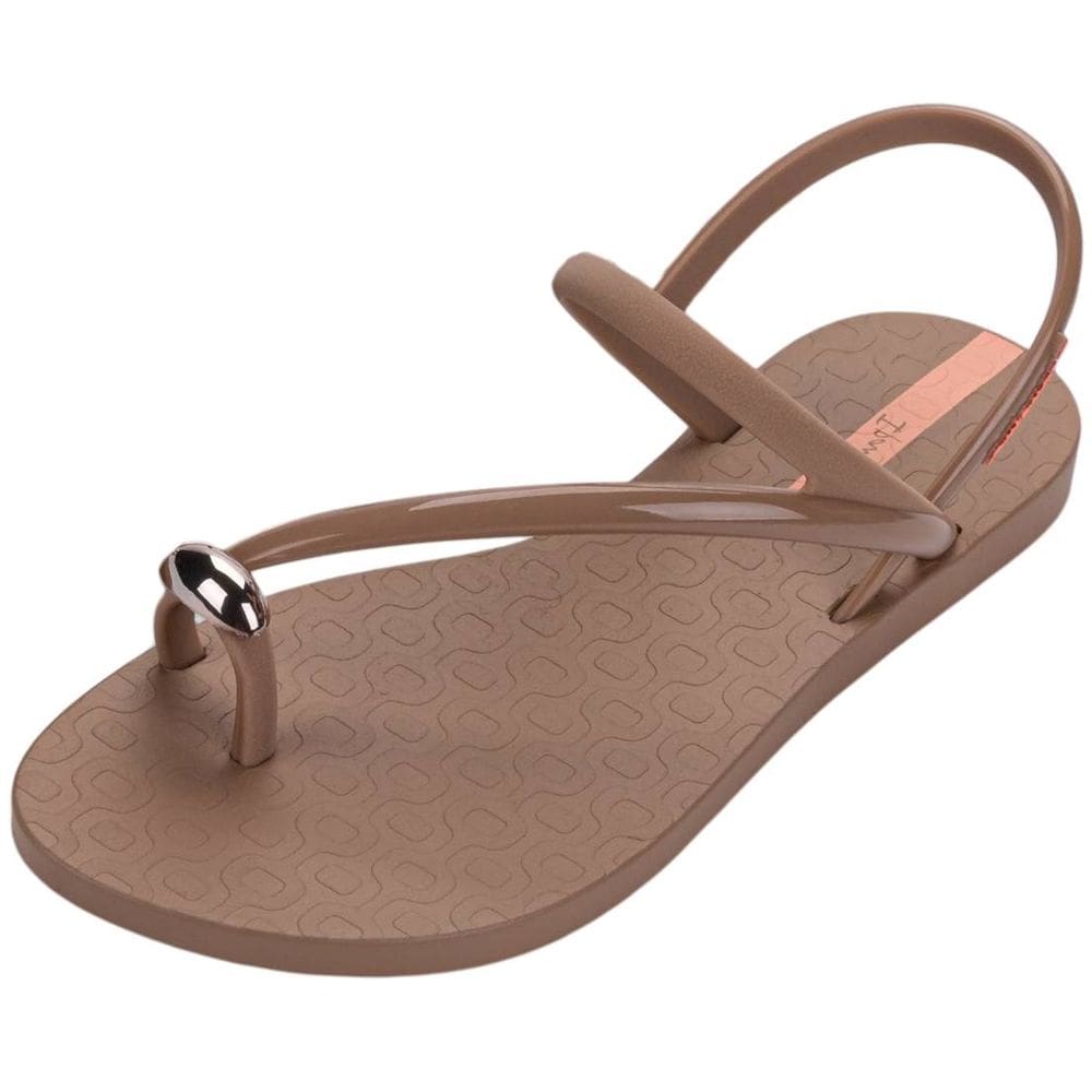 Sandália Feminina Rasteira Pedraria Chic Glam Ring Ipanema