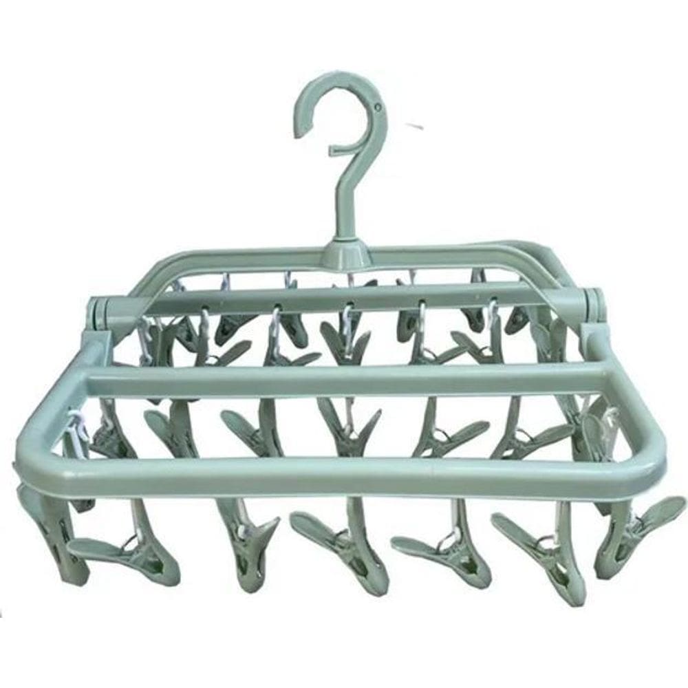 2X Mini Varal Multiuso Com 32 Prendedores Para Roupas Íntima