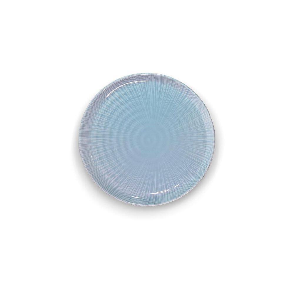 Prato De Sobremesa Linha Psicodélica Azul 19Cm -Ad