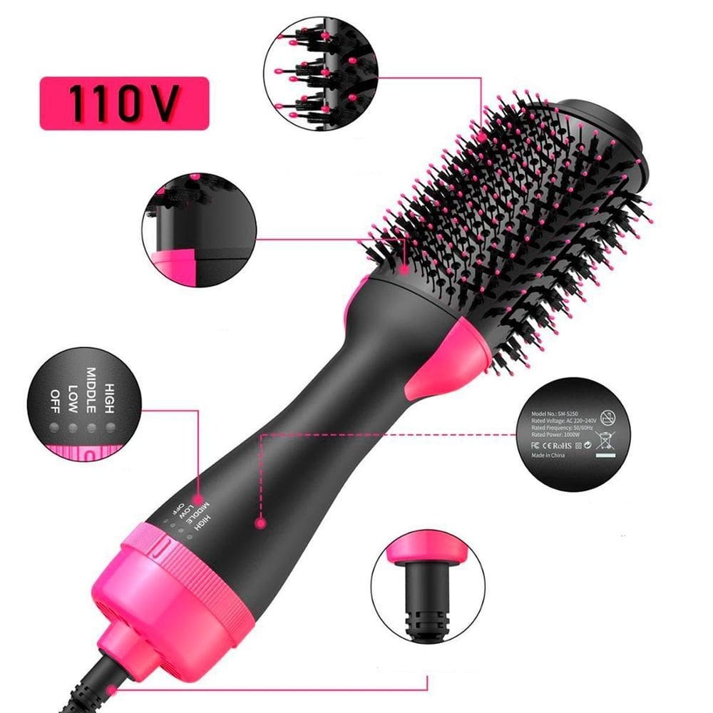 Secador Cabelo E Escova Alisadora Secadora