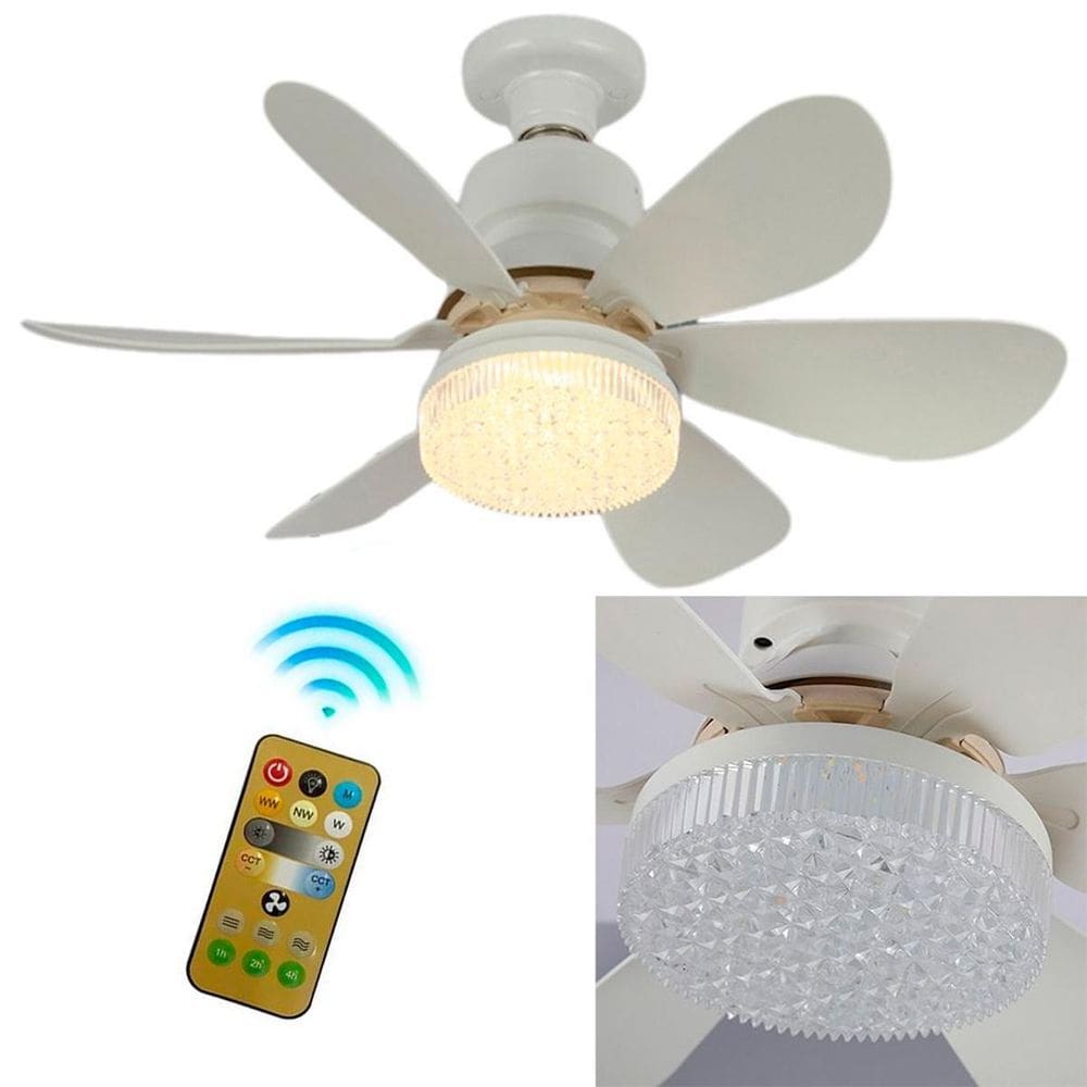 Ventilador De Teto Moderna Controle Remoto 6 Pás E Lâmpada
