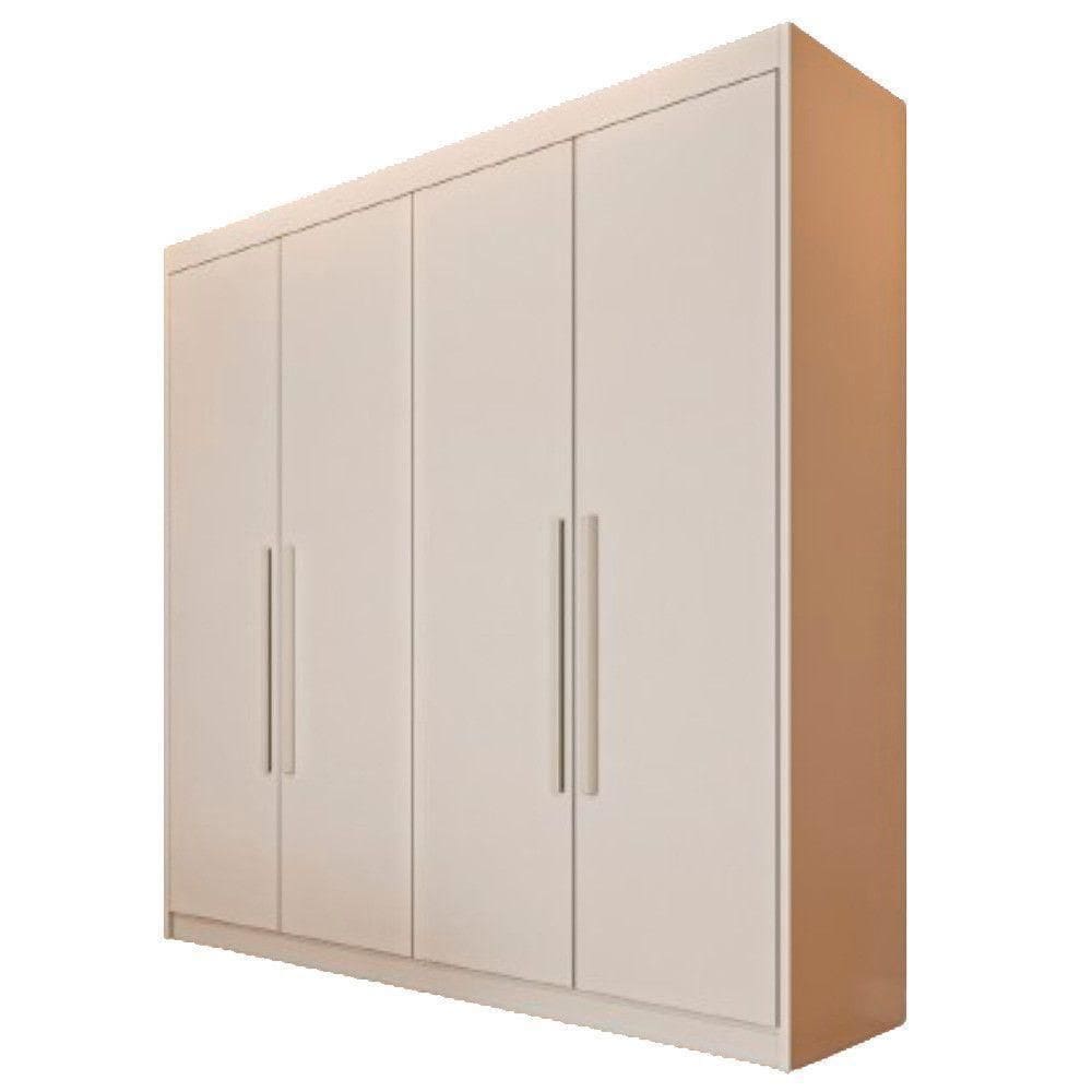 Guarda Roupa 4 Portas Aurora Móveis Europa Off White
