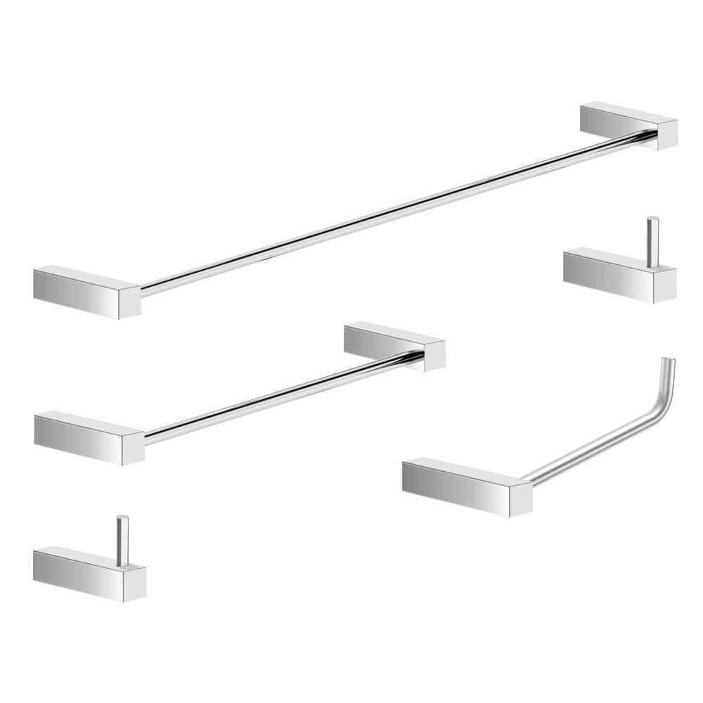 Kit Acessórios Para Banheiro 5 Peças Alto Brilho 2070Tr