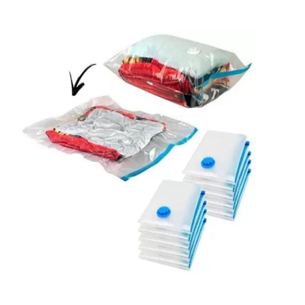 Kit 5 Saco À Vácuo 70 X 110 Grande Para Roupas Viagem