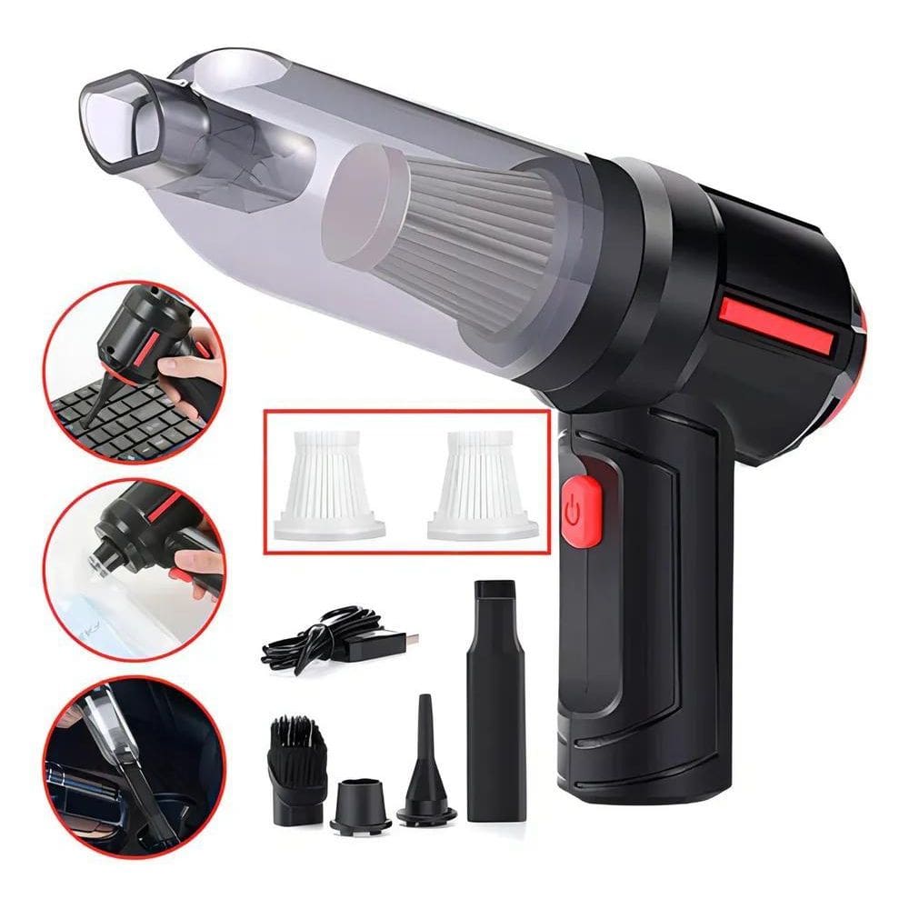 10X Aspirador De Pó Portátil Limpeza Automotiva Filtro Lavá