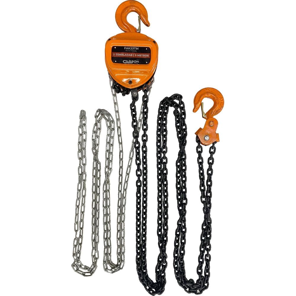 Talha Manual 2000Kg 2 Toneladas 3 Metros Fak23Tm Carbon Fak