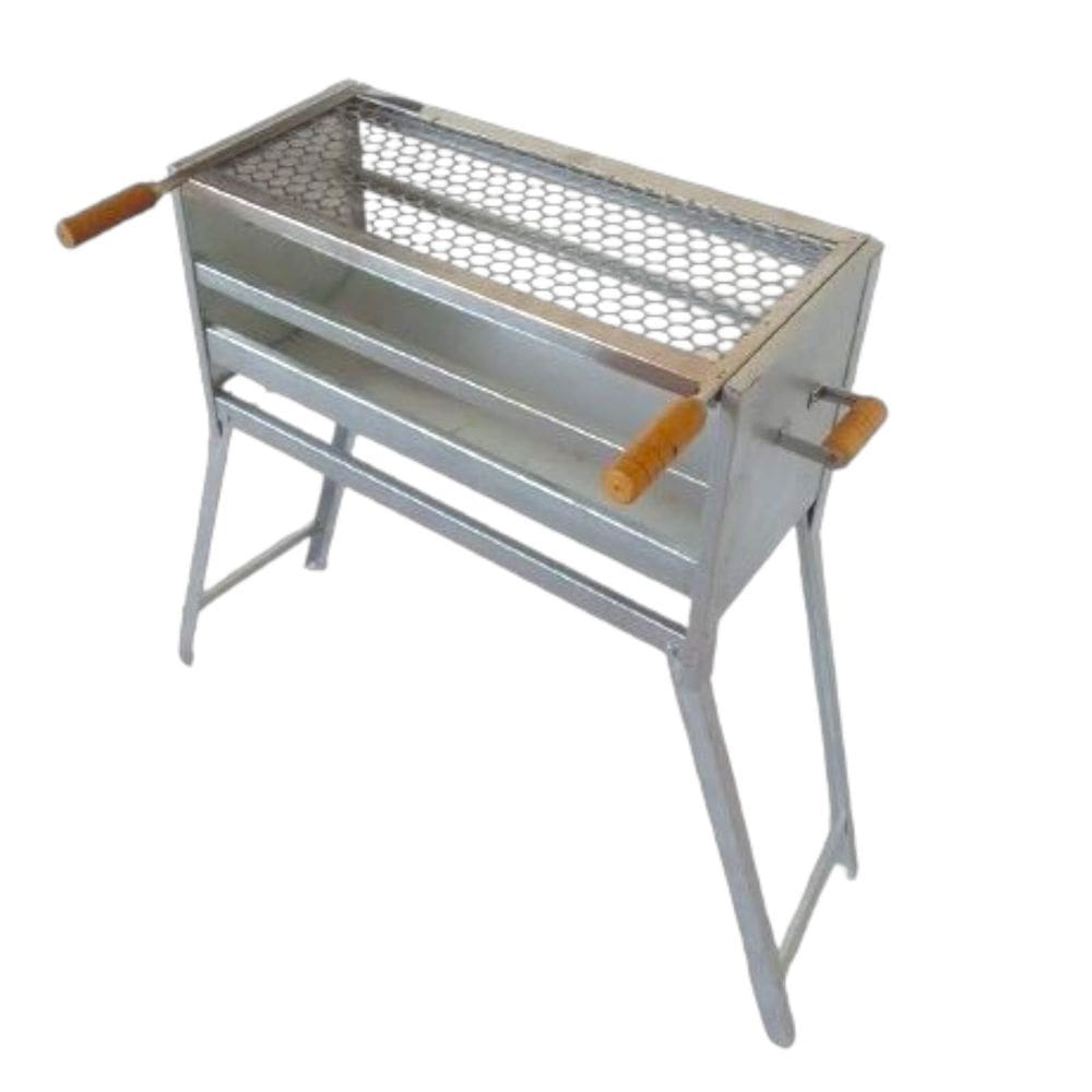 Churrasqueira Galvanizada 65X28 Com Grelha Inox