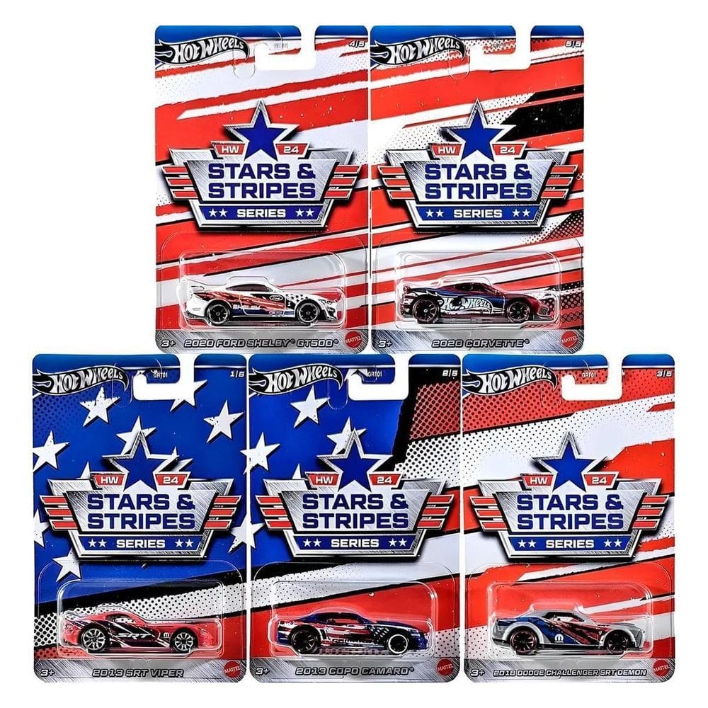 Kit Carrinho Hot Wheels 5 - Edição Stars & Stripes Mattel
