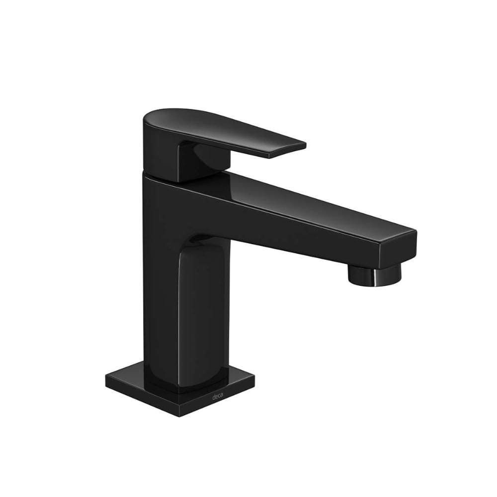 Torneira de Mesa Bica Baixa Lavatório Level Black Noir Deca