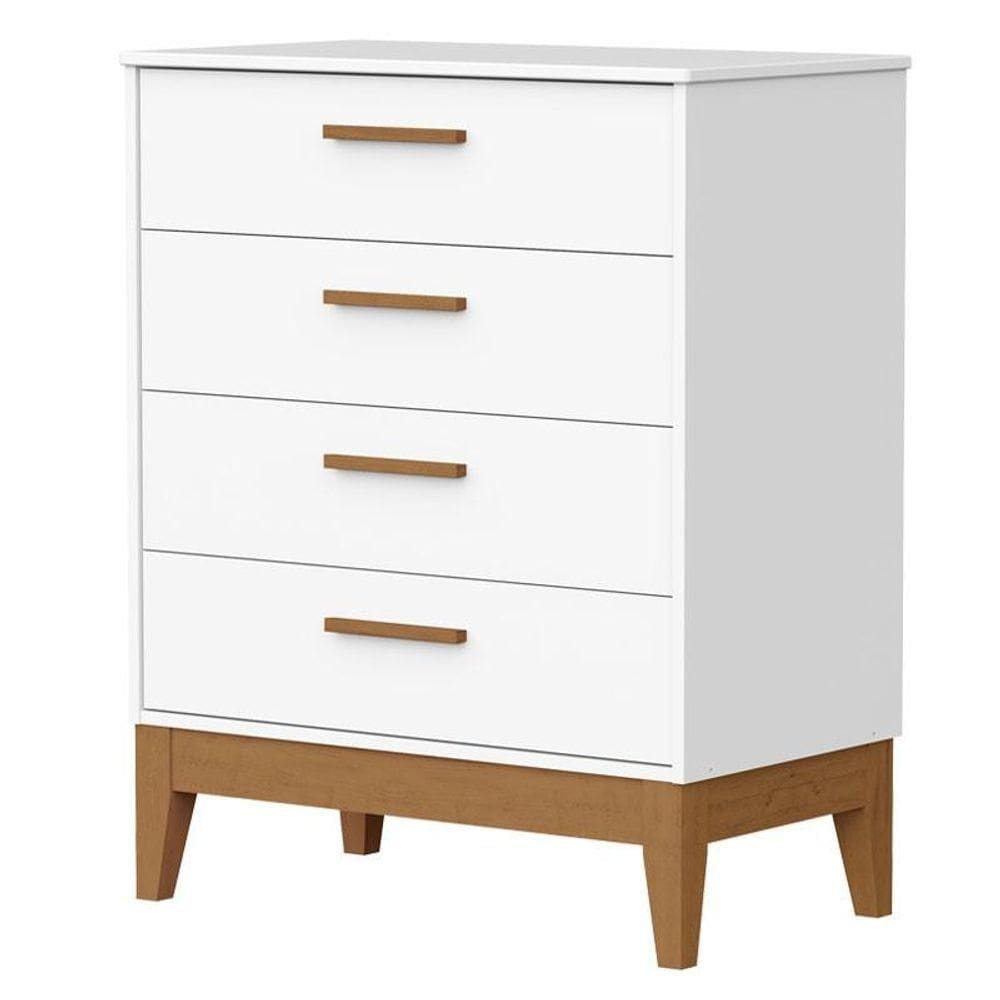 Cômoda Gaveteiro Infantil Flip Branco Acetinado - Reller