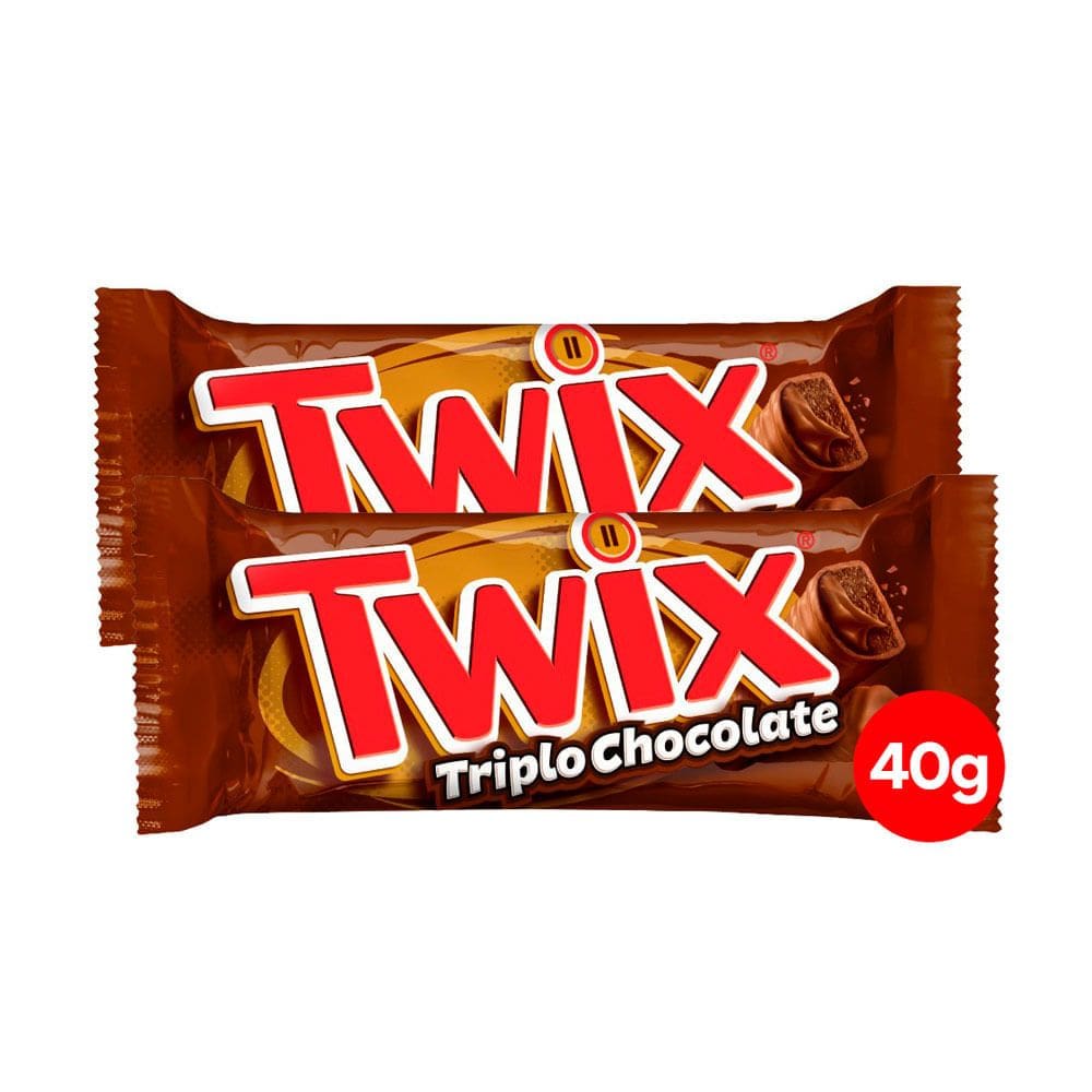 Kit 2 Chocolate Twix Triplo Chocolate 40g